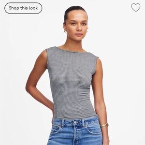 Madewell Low-Back Tee Gingham